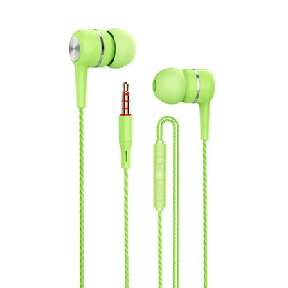 3.5mm Wired Earphones with Microphone - Bass HiFi Stereo In-Ear Headset for Phones