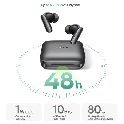 Global Version realme Buds Air 7 Pro - 53dB Active Noise Cancelling TWS Earphones with 48H Battery