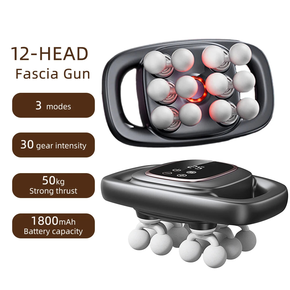 42-Head Fascia Gun High-Frequency Vibration Body Massager for Neck, Back & Waist Relief