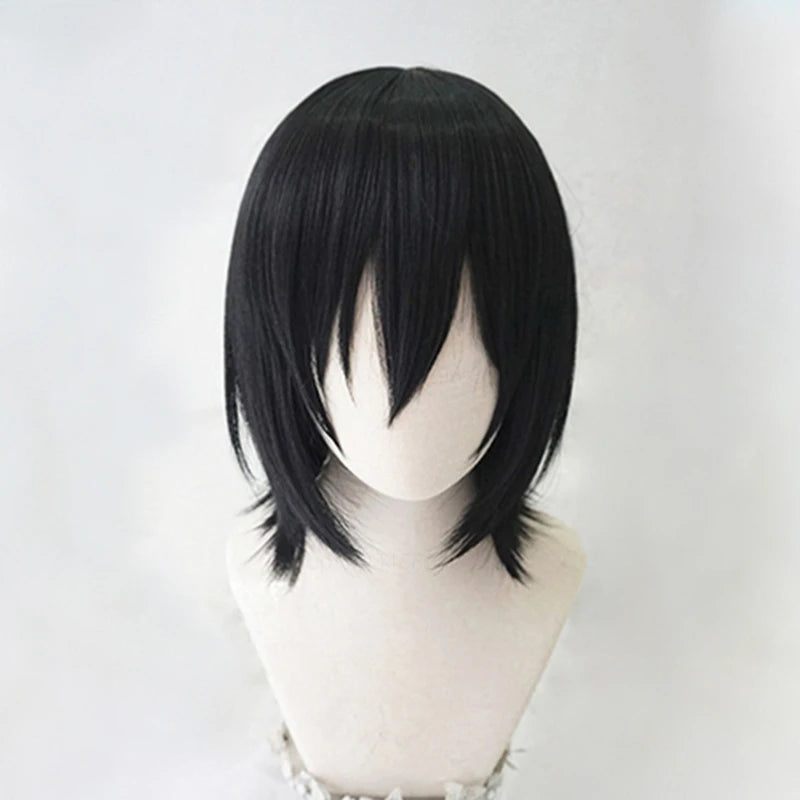 Anime Fyodor Dostoevsky Cosplay Wig - Bungo Stray Dogs Short Black Heat-Resistant Synthetic Hair