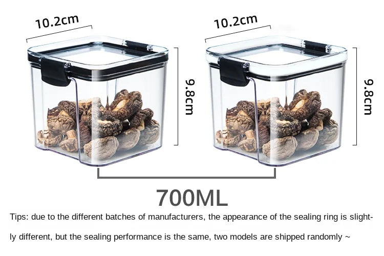 Sealed Plastic Storage Jars Set, Moisture-Proof Grain & Seasoning Organizer for Kitchen