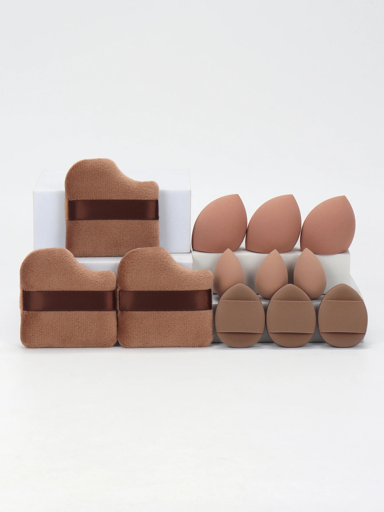 12-Piece All-Purpose Makeup Sponge Set – Powder Puffs, Beauty Eggs & Mini Cushions