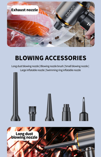 CENRR 998000PA Mini Cordless Car Vacuum Cleaner, Powerful Handheld Blower for Home & Car