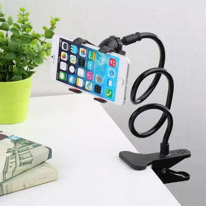 360° Clip Mobile Phone Holder Stand - Portable Flexible Lazy Mount for Bed, Desktop, and Smartphones (70cm)