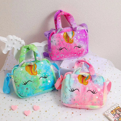 Cartoon Embroidered Satchel Bag