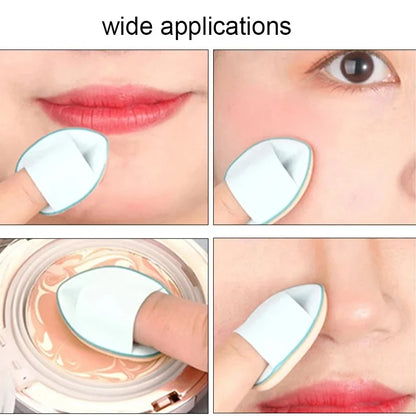 5/10Pcs Mini Finger Puff – Air Cushion Powder Sponge for Foundation & BB Cream Application