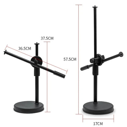 Overhead Tripod with Ring Light - Tabletop Stand & Mobile Phone Holder for Nail Art Photography