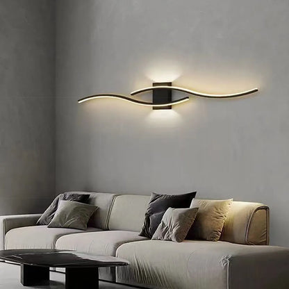 Modern LED Wall Lamp - Long Strip Decorative Lighting for Bedroom, Living Room & TV Background