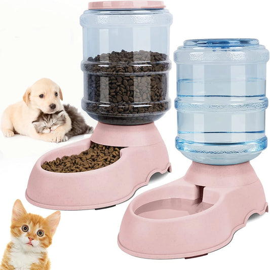 Automatic Pet Water Dispenser & Feeder - Large Capacity for Dogs & Cats