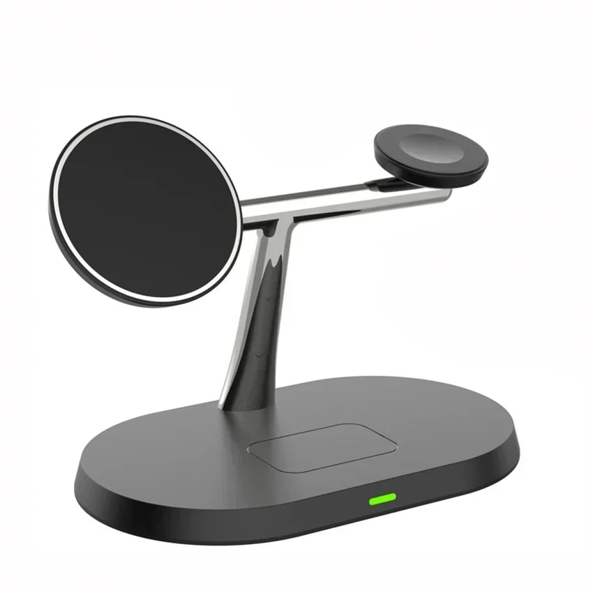 3-in-1 30W Magnetic Wireless Charger Stand - Fast Charging Station for MagSafe iPhone 12-16, AirPods Pro, and Apple Watch 8/7