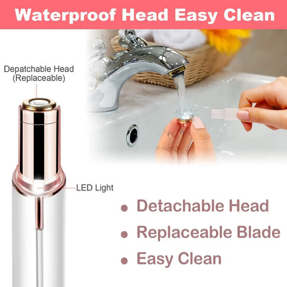 Portable Lipstick Electric Hair Remover for Women Painless Facial Shaver Tool