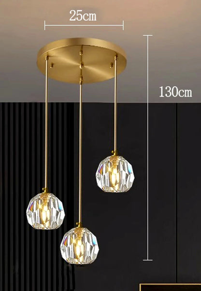 Modern Glass Pendant Lights, LED Ceiling Lamp & Hanging Chandelier for Dining Room