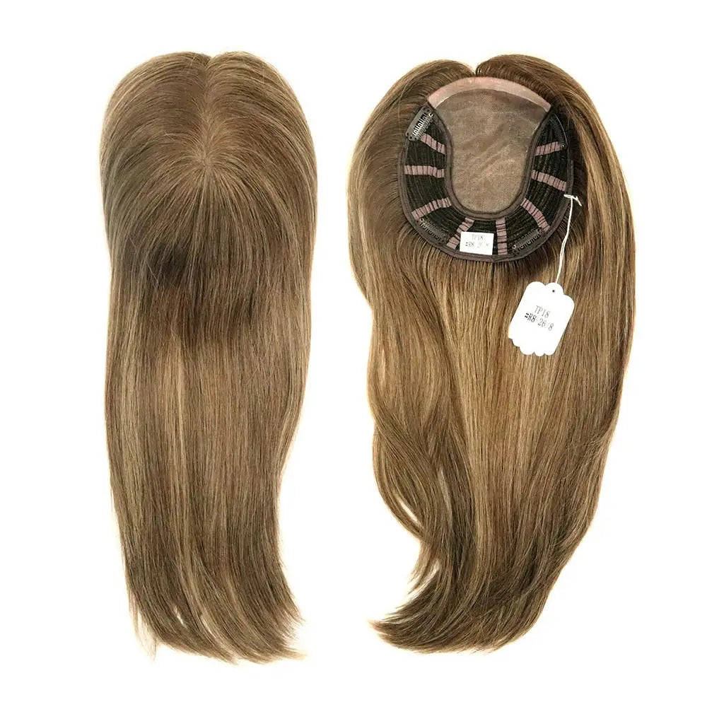 Alwayshair 14"-16" Straight Human Hair Clip-in Topper for Women 120% Density