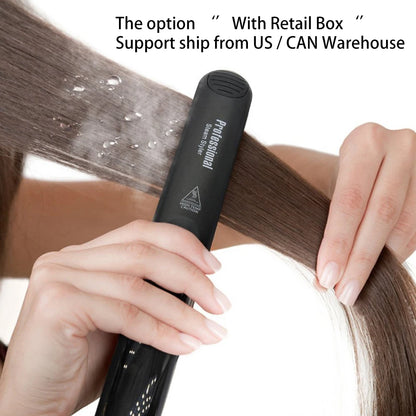 Steam Hair Straightener Professional Ceramic Vapor Flat Iron 450℉ with Argan Oil Treatment Hair Care Tool