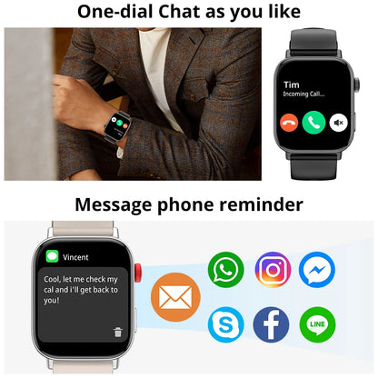 COLMI C8 Max Voice Calling Smart Watch, 1.93" HD Color Display, Health & Fitness Tracking for Men & Women