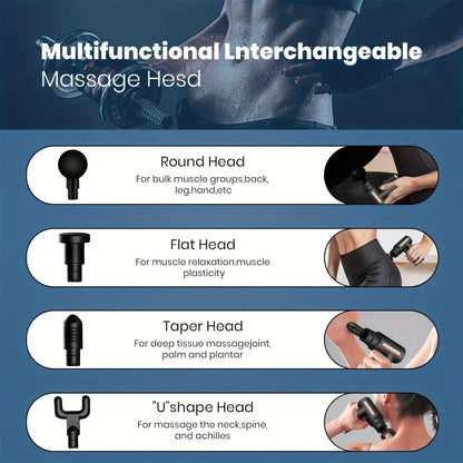 Portable Fascia Gun Vibration Massage Gun for Deep Muscle Relaxation & Fitness Slimming