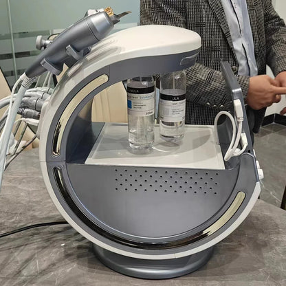 2024 Ultrasound Skin Care & Cryotherapy Microdermabrasion Machine with Hydro Facial & Skin Analyzer