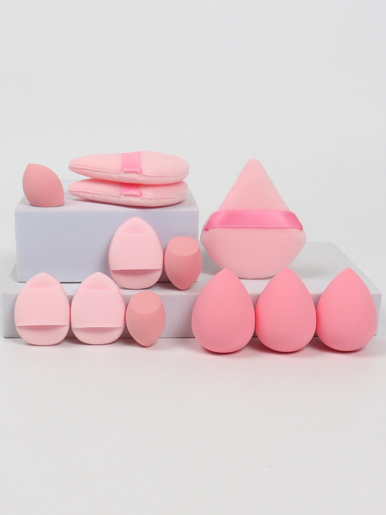 12-Piece All-Purpose Makeup Sponge Set – Powder Puffs, Beauty Eggs & Mini Cushions
