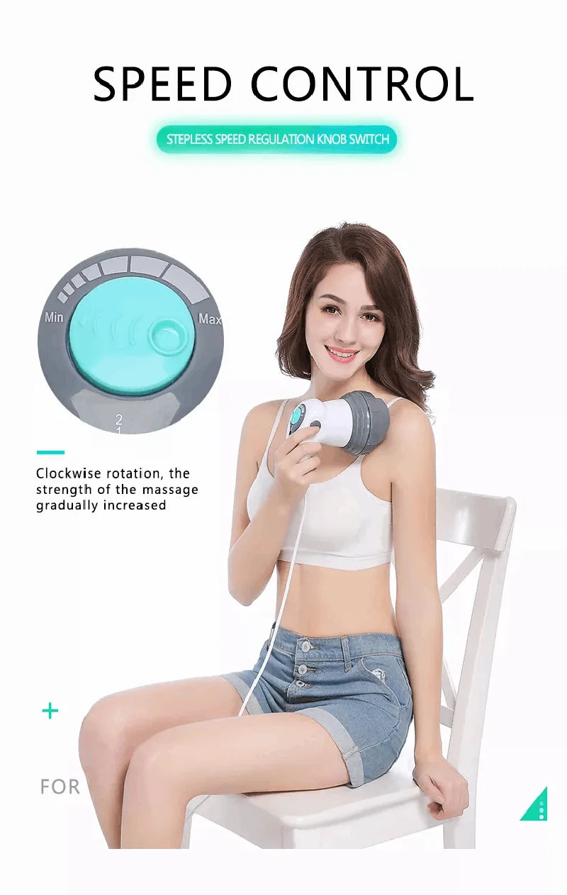 Body Electric Massager Anti-Cellulite Portable Fat Slimming & Vibration Neck, Waist, and Spine Care