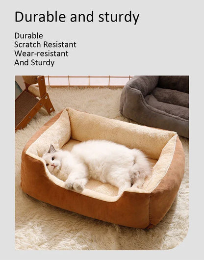 Cat Bed Cushion for Pets Kitten & Dog House Supplies Basket Habitat Accessories