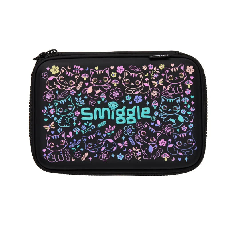 New Original Australia Smiggle Schoolbag for Girls with Black Cat Flower Lunch Bag & Pencil Case