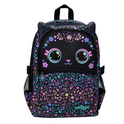 New Original Australia Smiggle Schoolbag for Girls with Black Cat Flower Lunch Bag & Pencil Case