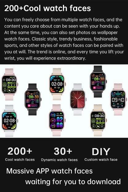 2025 2.01'' Smart Watch, Bluetooth Call, Music Player, Fitness Tracker, Sport Waterproof Watch for Men & Women, iPhone/Android