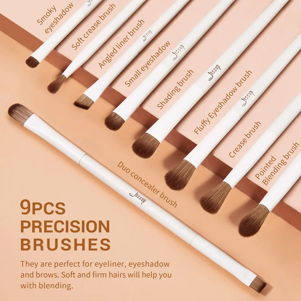 Jessup 14PC Makeup Brush Set - Synthetic Brushes for Foundation, Contour, Eyeshadow & Highlight T329