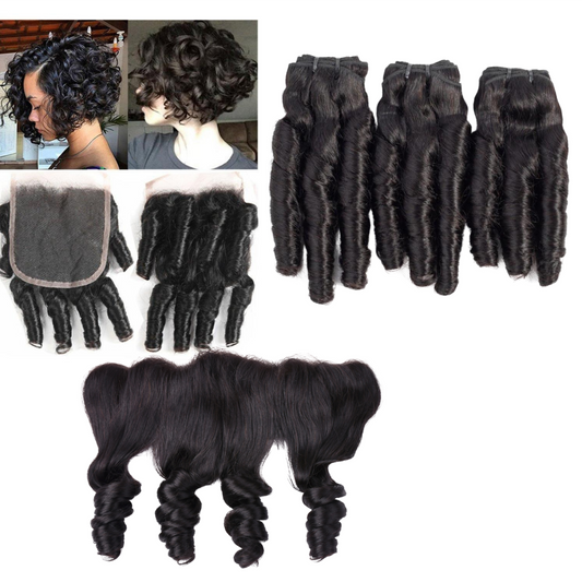 Spring Curl Fumi Human Hair bundles with Closures