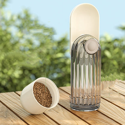 2-in-1 Green Pet Water Cup for Dog Walking and Feeding