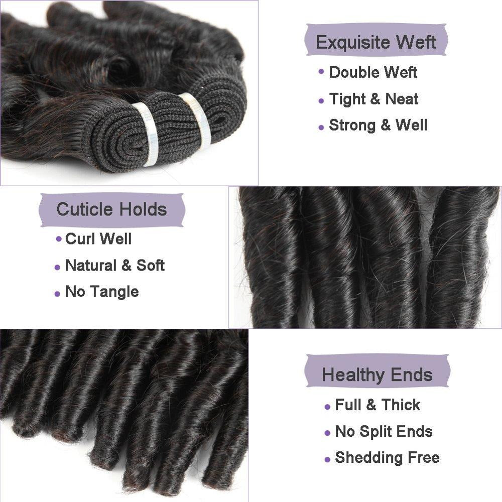 Spring Curl Fumi Human Hair bundles with Closures