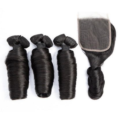 Straight Bouncy Curl Fumi Human Hair bundles