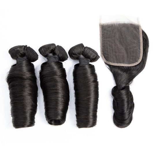 Straight Bouncy Curl Fumi Human Hair bundles