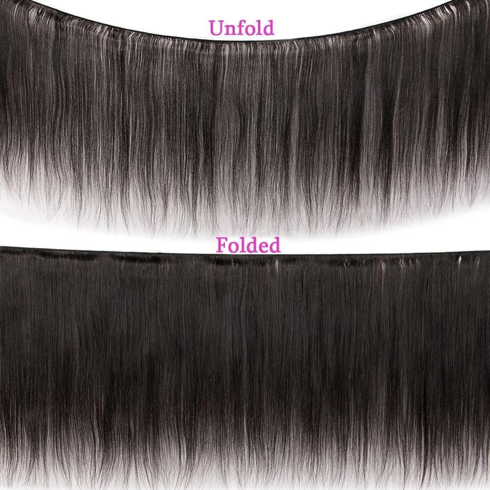 Straight Curve Fumi Human Hair bundles with 4x4 Closures