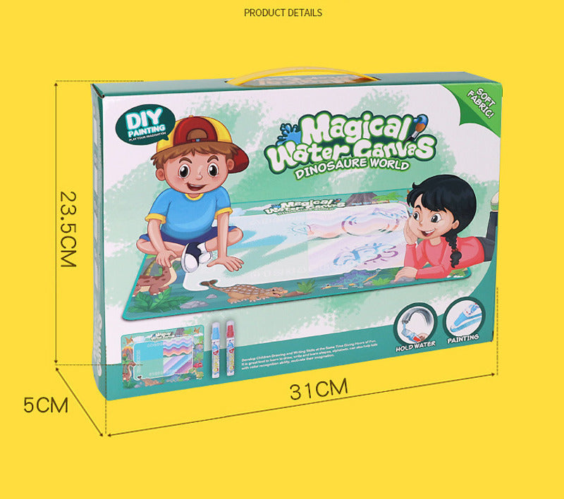 100x80CM Magic Water Drawing Mat with Reusable Pens, Montessori Doodle Painting Board for Kids