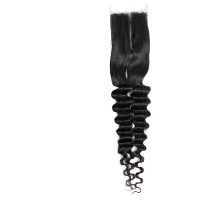 Fancy Deep Wavy Fumi Human Hair bundles with 4x4 Closure