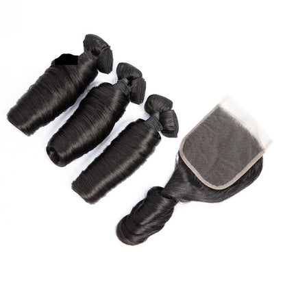 Straight Bouncy Curl Fumi Human Hair bundles